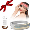 Foldable heated head massager with air compression and included accessories