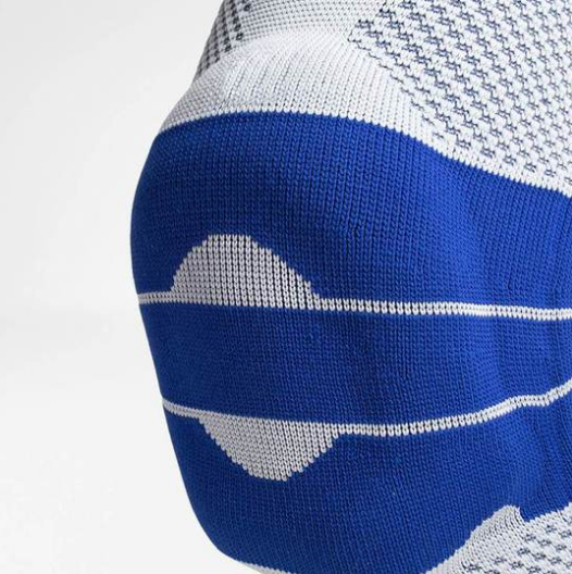 Close-up of knee pad detail