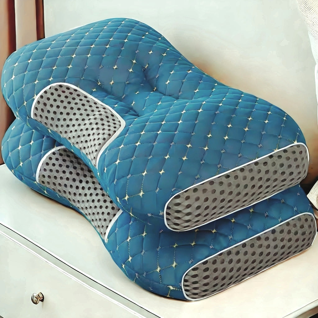 YBZ 3D Knitted Cotton Massage Pillow - Blue