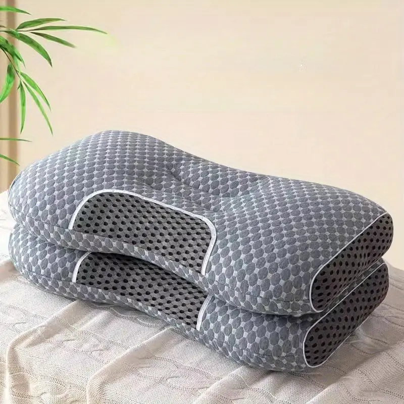 YBZ 3D Knitted Cotton Massage Pillow - Gray